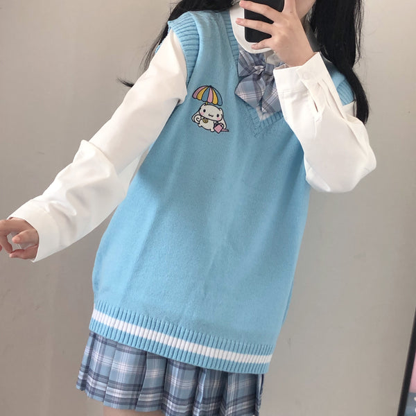 Kawaii Cartoon Knitted Vest