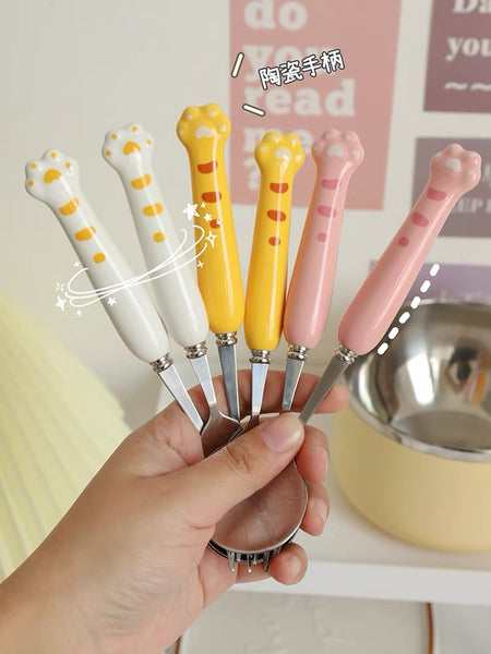 Cute Paw Spoon & Fork