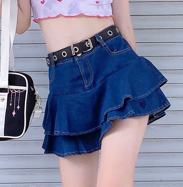 Harajuku Style Jean Skirt