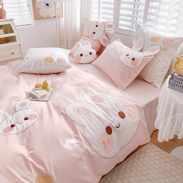 Kawaii Rabbit Bedding Set