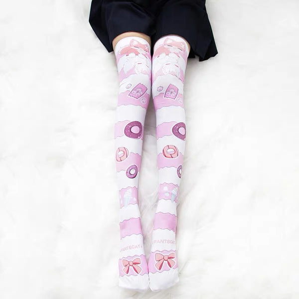 Kawaii Kitty Printed Socks