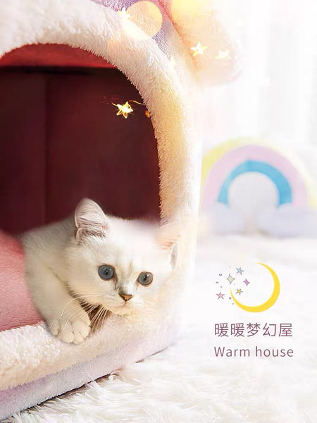 Pastel House Pet Nest