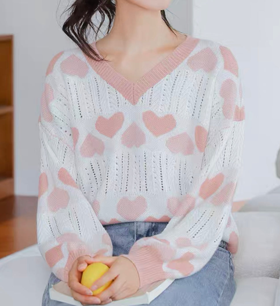 Cute Love Heart Sweater