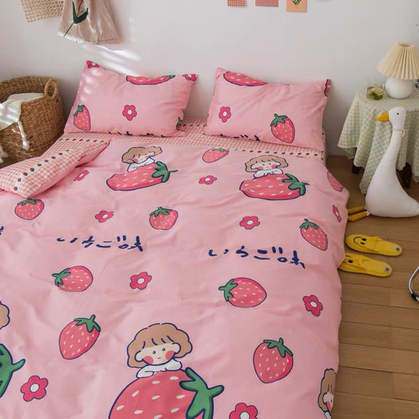 Strawberry Girl Bedding Set