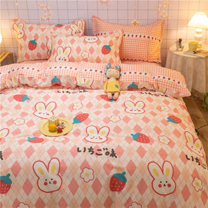 Rabbit Strawberry Bedding Set