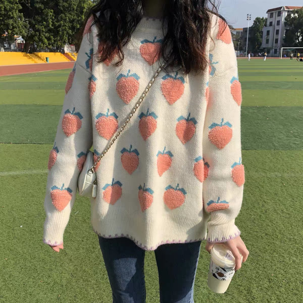 Kawaii Peach Sweater