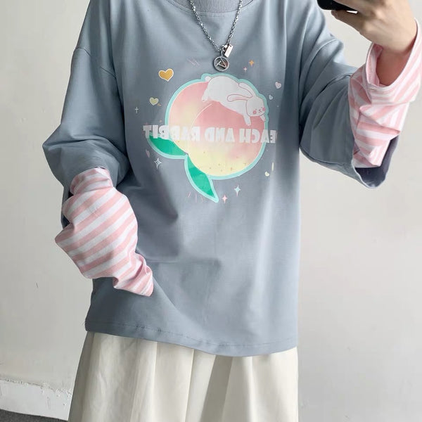 Bunny And Peach Hoody – ivybycrafts