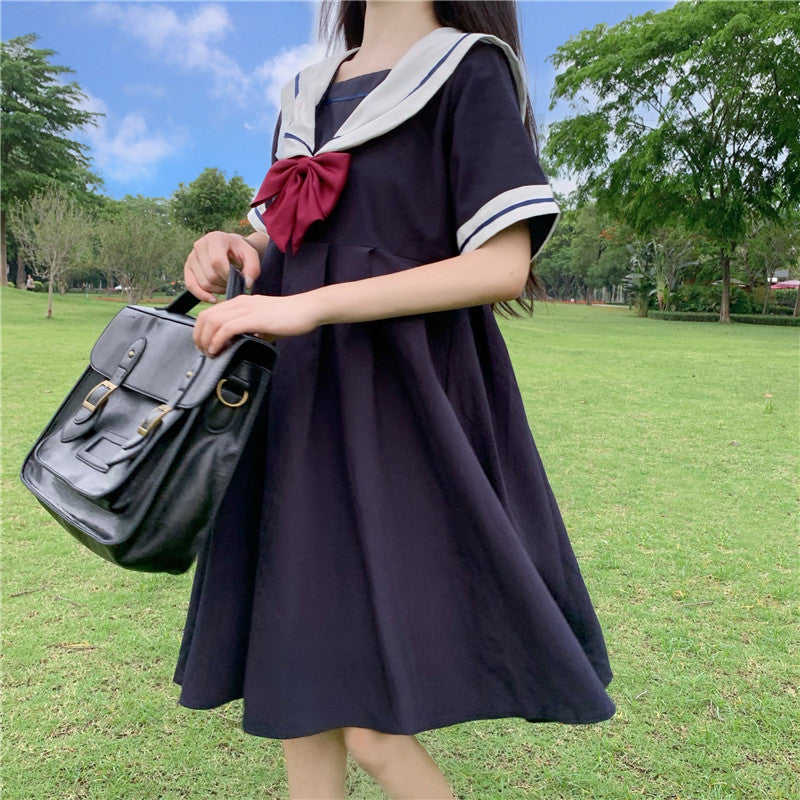 Cute Sailor Bowknot Dress – ivybycrafts
