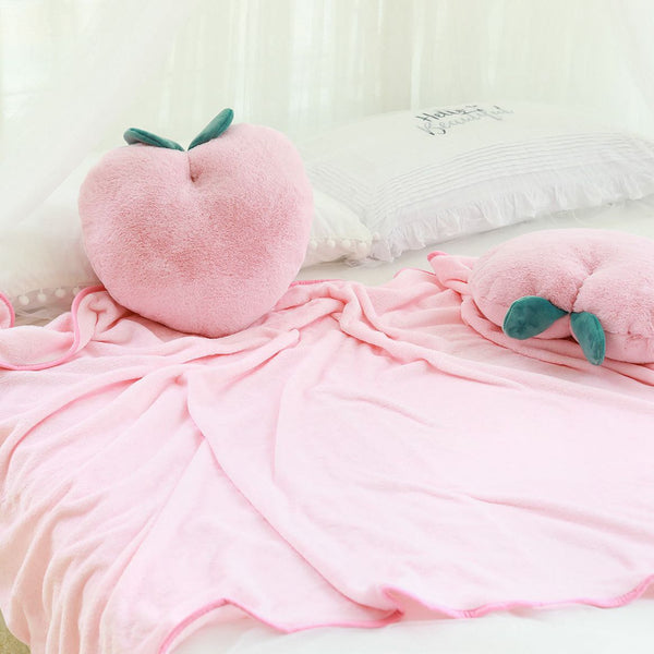 Sweet Peach Pillow & Blanket