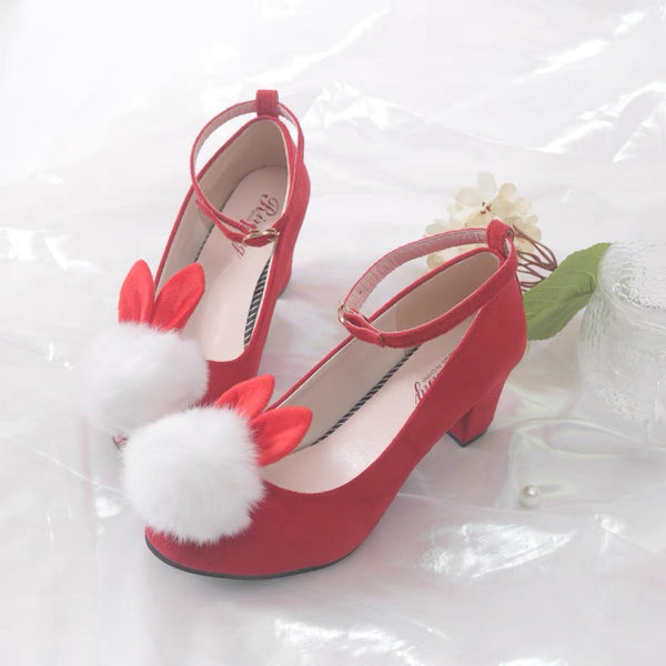 Cute Rabbit High Heels Shoes