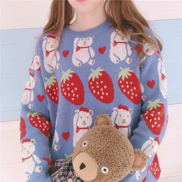 Strawberry Bear Sweater