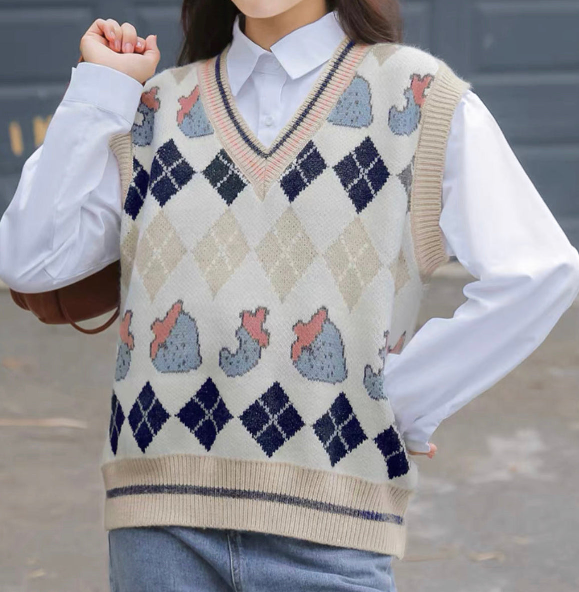 Harajuku Style Knitted Vest