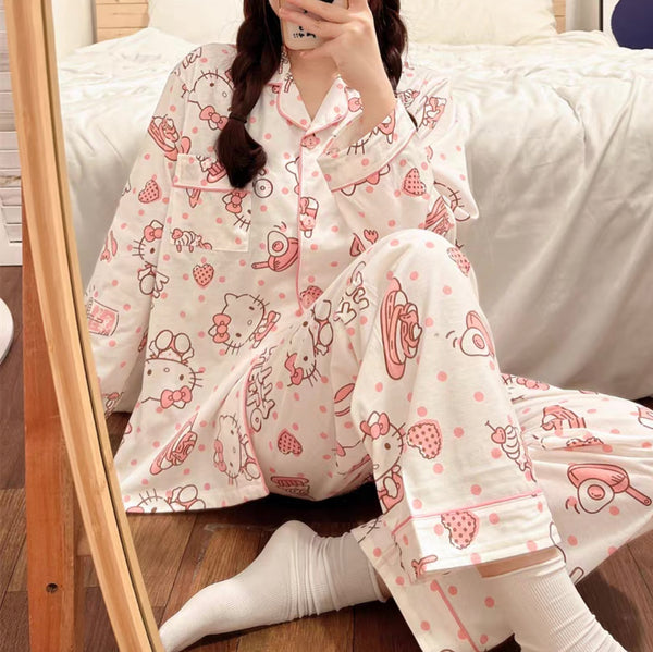 Cute Love Kitty Pajamas