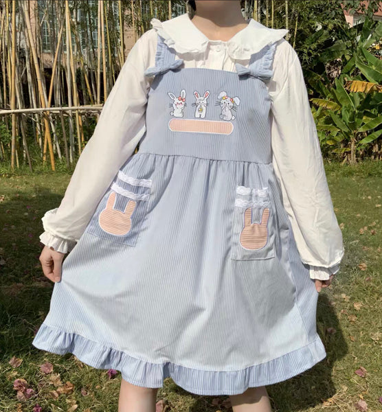 Kawaii Rabbit  Suspender Skirt