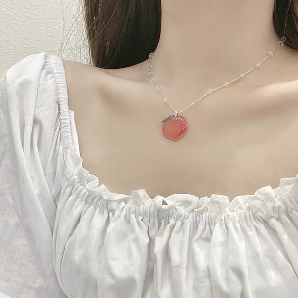 Cute Peach Necklace