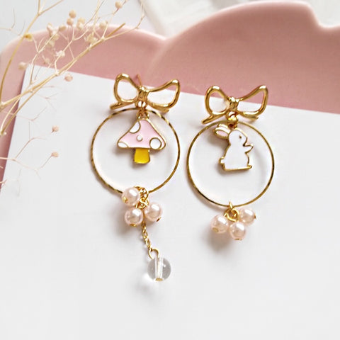 Cute Bowknot Rabbit Earrings