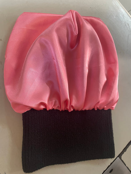 Satin Lined Knit Beanie Winter Hat