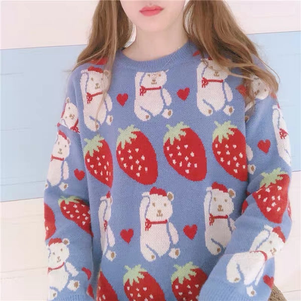 Strawberry Bear Sweater