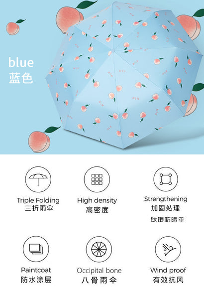 Kawaii Peach Automatic Umbrella