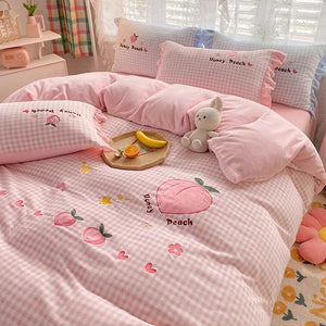 Soft Honey Peach Bedding Set