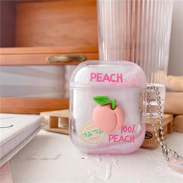 Peach Airpods Protector Case For Iphone