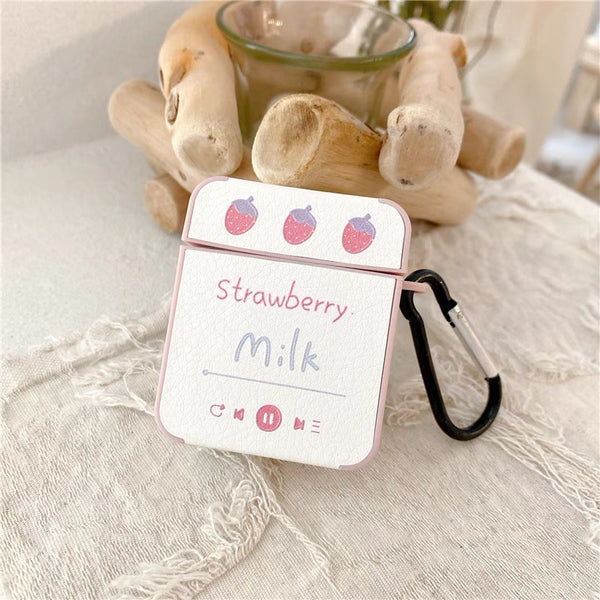 Strawberry Milk Airpods Protector Case For Iphone