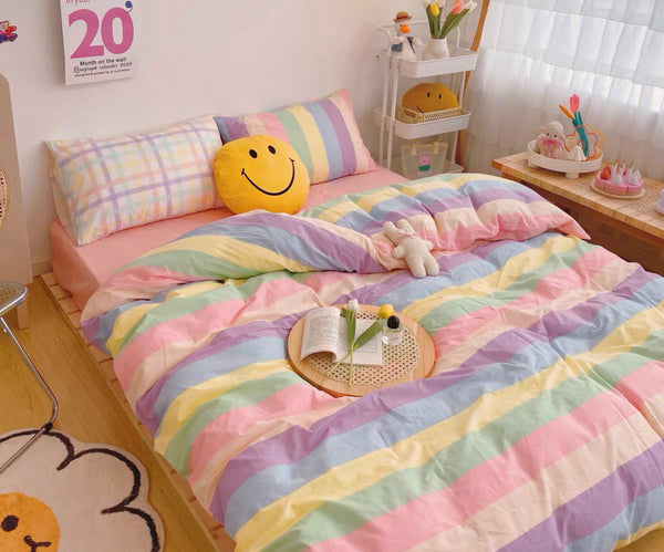 Pastel Rainbow Bedding Set