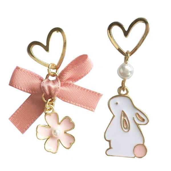 Rabbit And Sakura Earrings