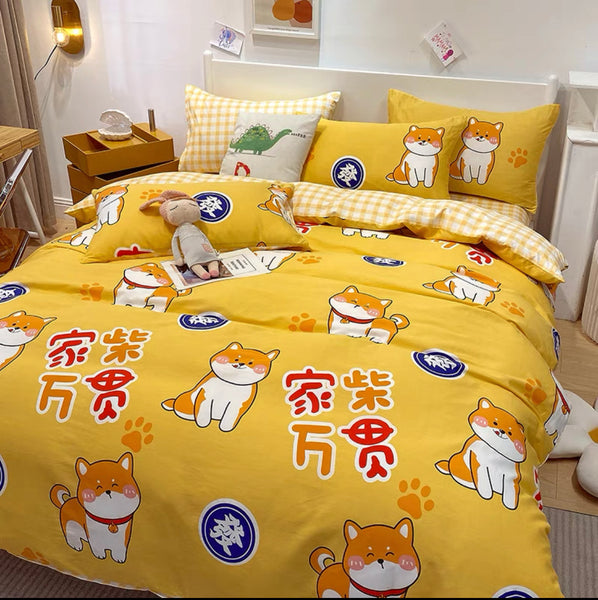 Kawaii Puppy Bedding Set