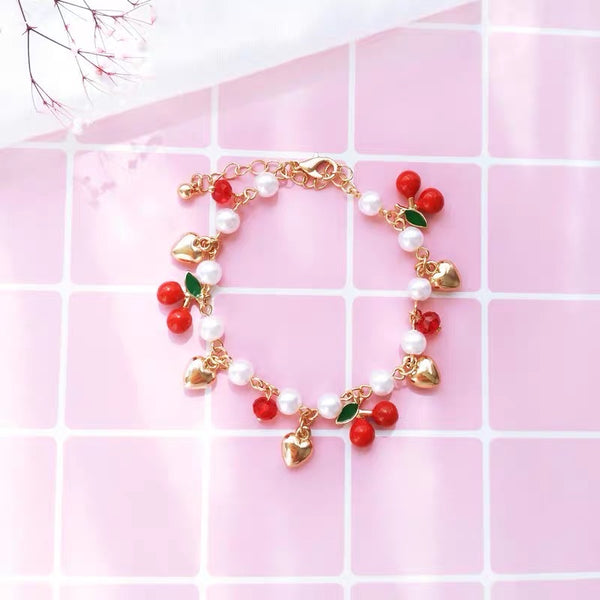 Kawaii Cherry Bracelet