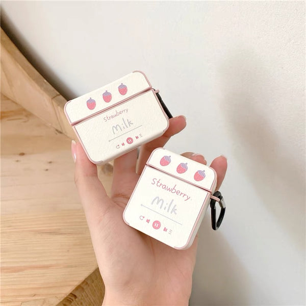 Strawberry Milk Airpods Protector Case For Iphone
