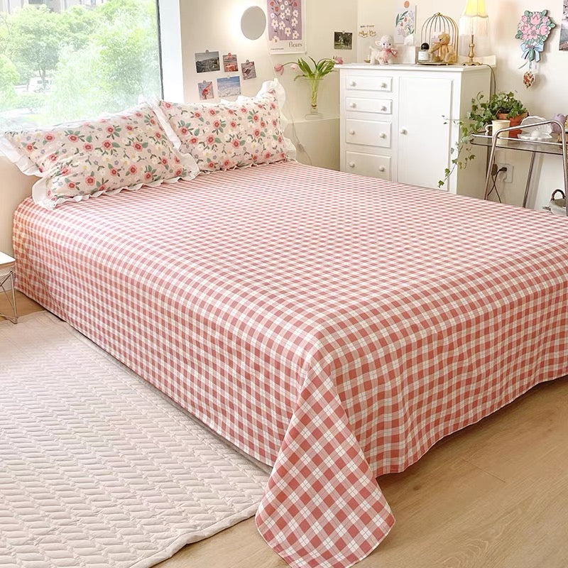 Flower Plaid Bedding Set – ivybycrafts