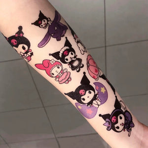 Cute Kuromi Tattoo Sticker Set